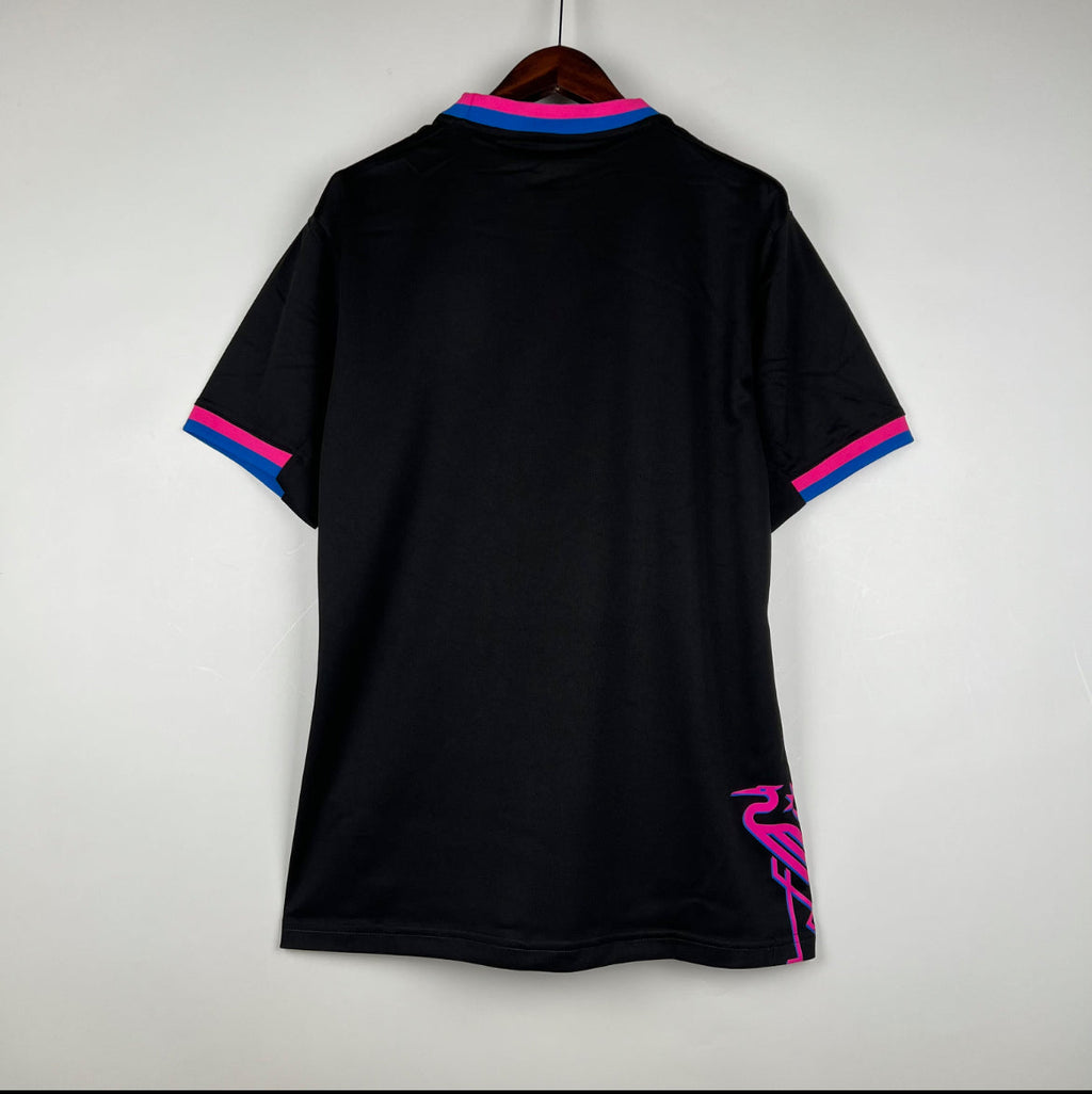 Maillot Inter Miami 23-24 noir et bleu-rose