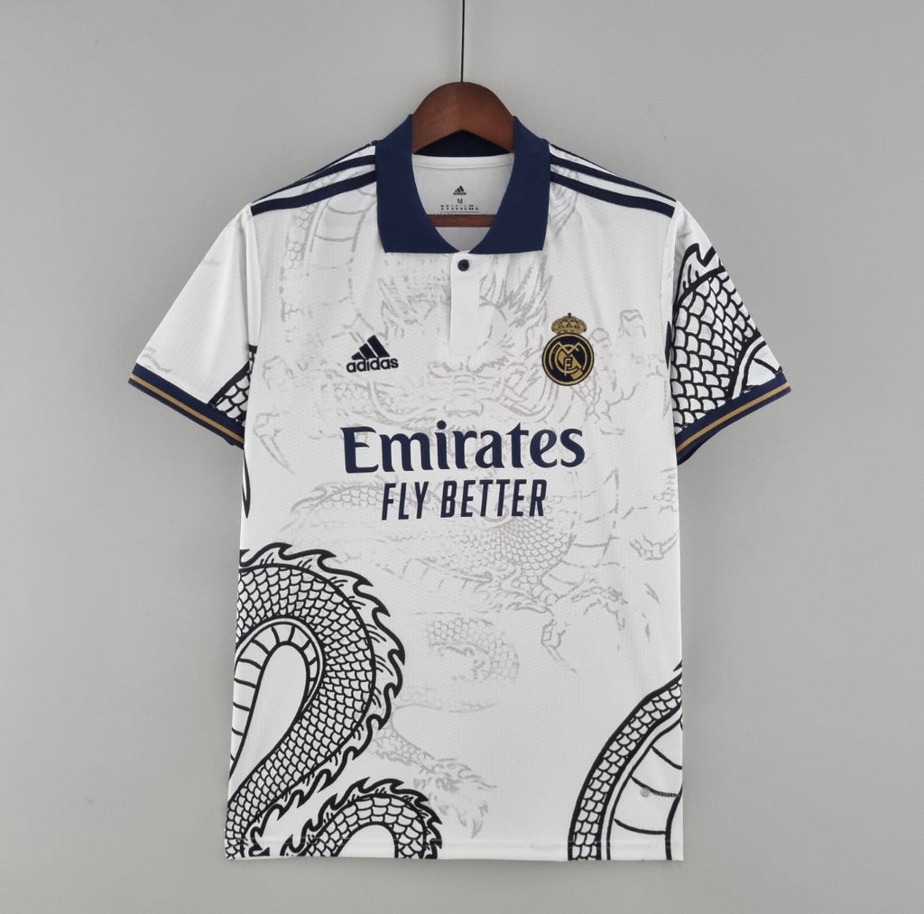Maillot Real Madrid dragon polo blanc