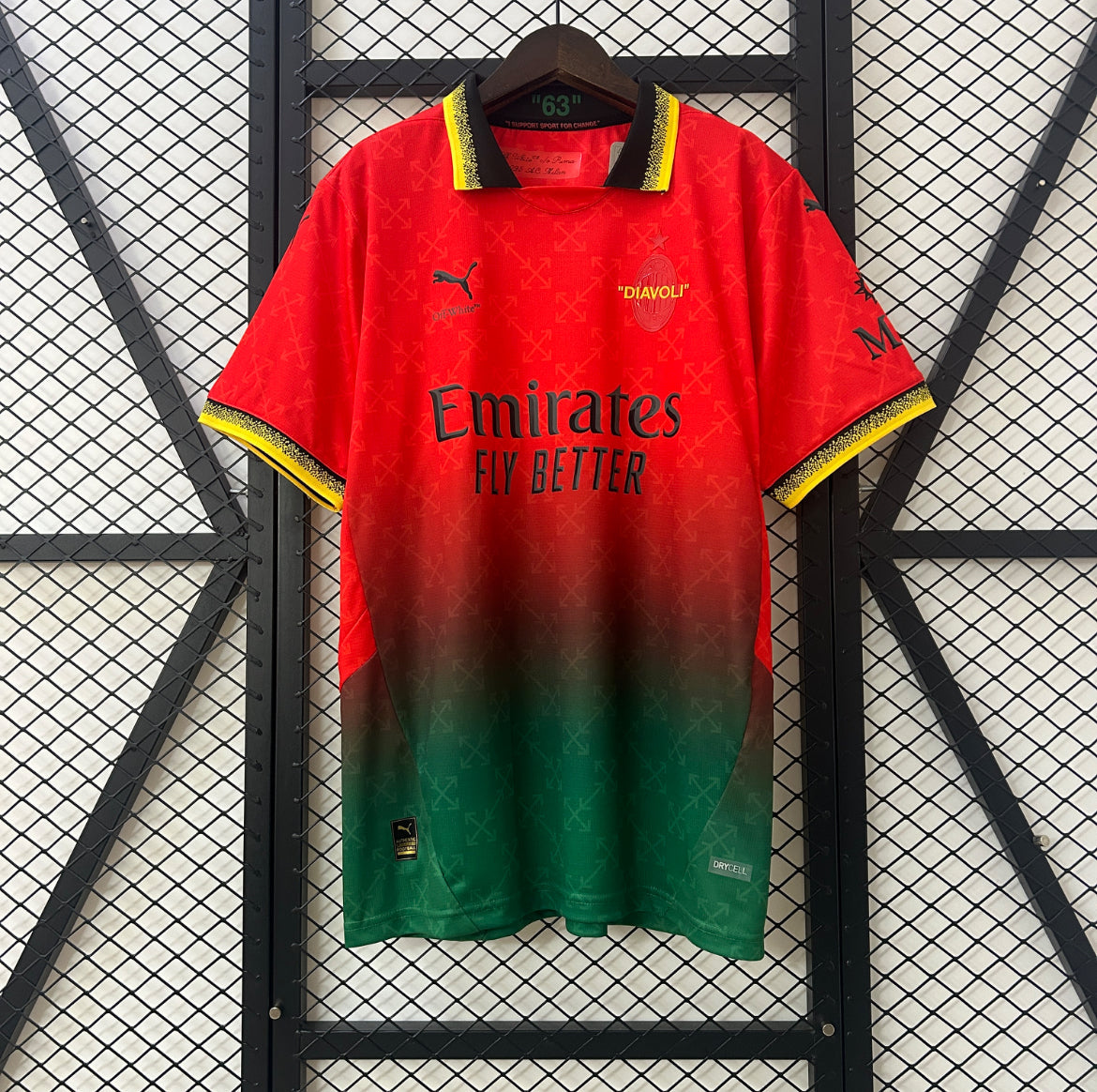 Maillot AC Milan X Off White rouge