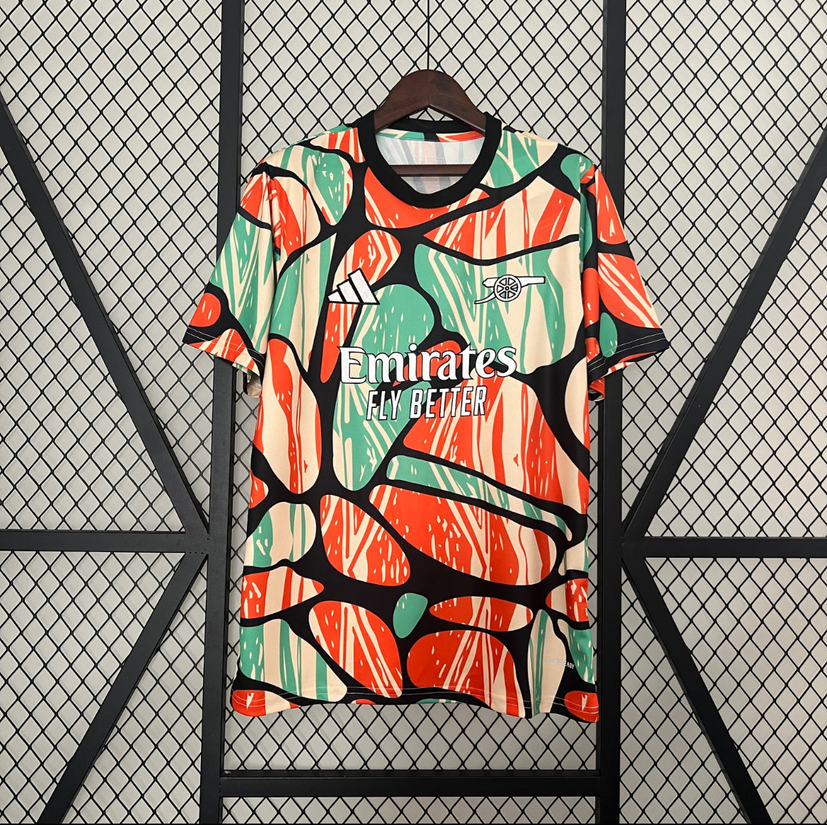 Maillot Arsenal entrainement vert et rouge