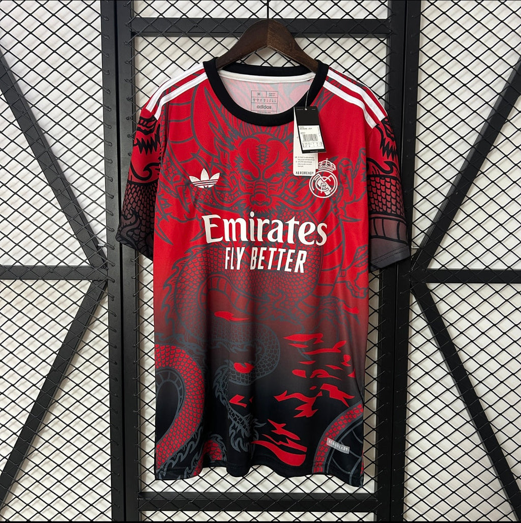 Maillot Real Madrid dragon rouge et noir